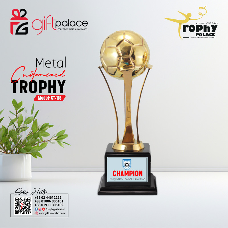Customized Brass Metal Football Trophy-CT-115