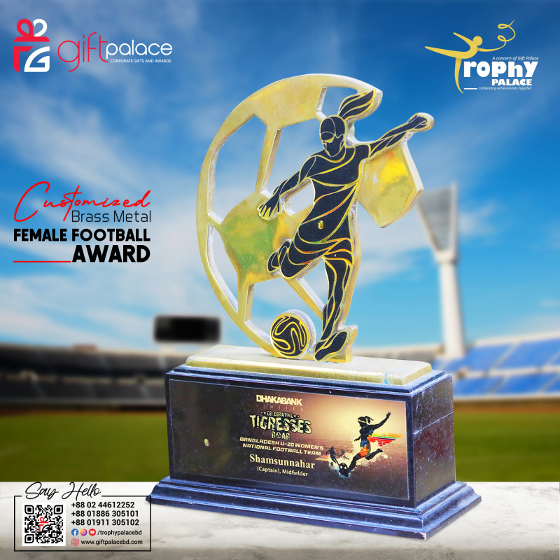 Customized Brass Metal Football Award