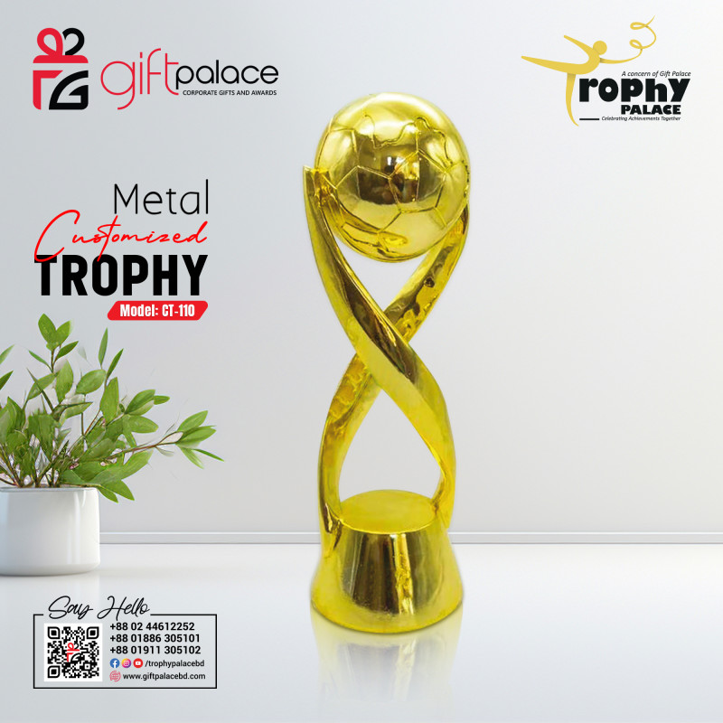 Customized Brass Metal Football Trophy-CT-110