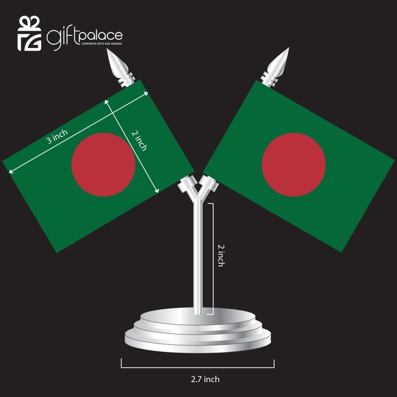 Customized Flag with Brass Flag Stand | Any Color & Size Available