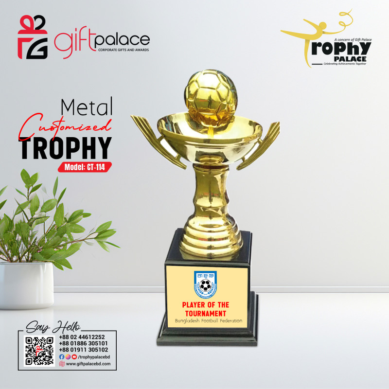 Customized Brass Metal Football Trophy-CT-114